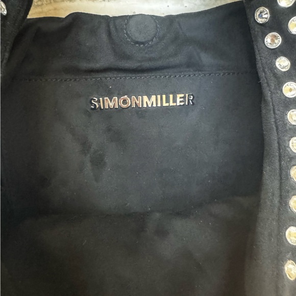 Simon Miller Black and Crystal Studded Hobo Bag - Picture 5 of 6